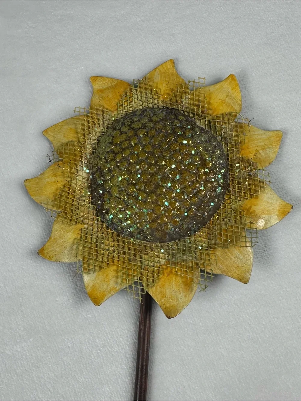 Metal Sunflower Wall Hook - Yellow Decorative Wall Decor
